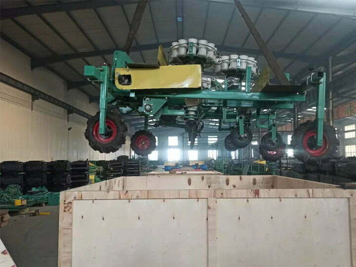 Tractor driven transplanting machine shippment